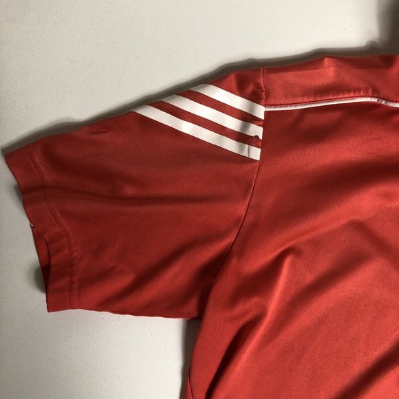 Adidas Polo Shirt Mens Small Pink Short Sleeve Golf Climacool Polyester J106 - Picture 3 of 5